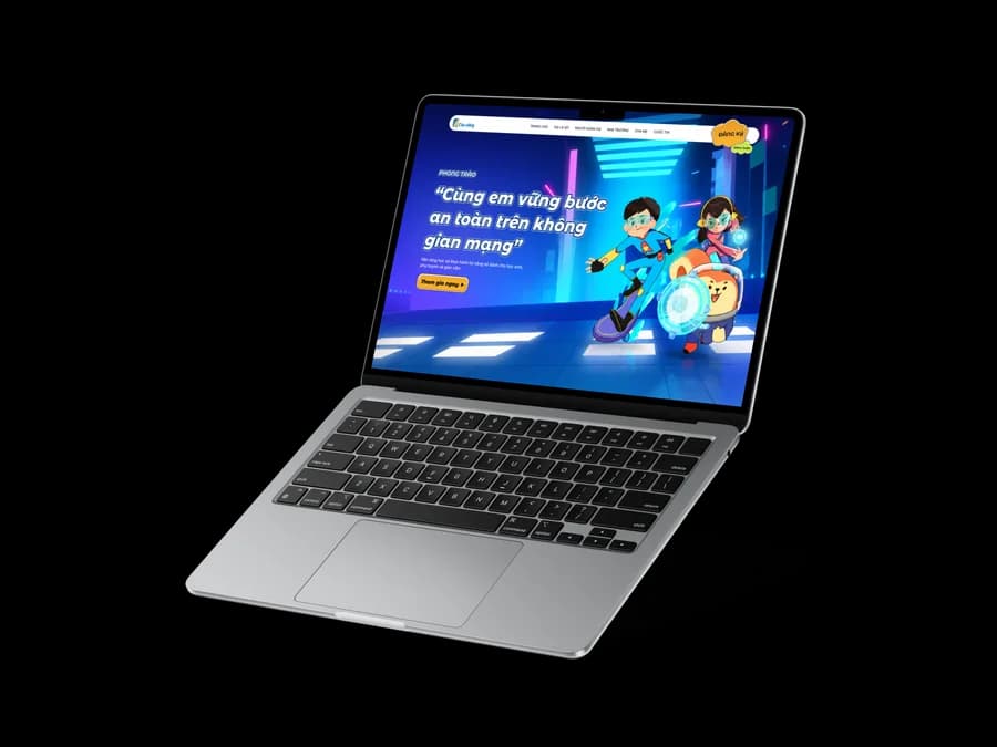 Website preview on MacBook